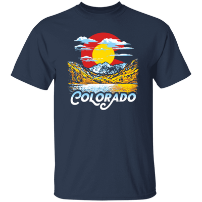 Colorado Gift, Oil Paint Art, Landscape Gift Colorado, Love Mountain And Moon Unisex T-Shirt