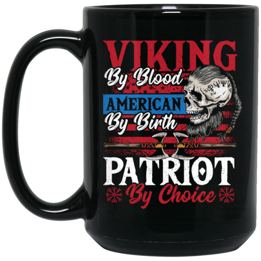 Viking Gift Skull Lover Viking By Blood American By Birthday Patriot By Choice