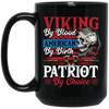 Viking Gift Skull Lover Viking By Blood American By Birthday Patriot By Choice