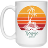 Beautiful Motive In Retro Style Treasure Island - Sunset Vintage Style White Mug