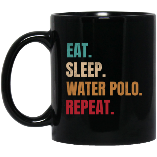 Eat Sleep Water Polo Repeat, Retro Water Polo Player Gift