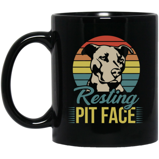 Retro Funny Pit Bull, Pit Face, Dog Lover Gift