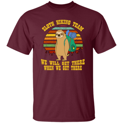 Sloth Hiking Team TShirt For Sloth Lover Hiking