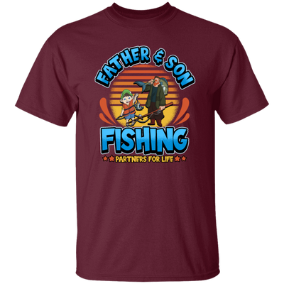 This tshirt is perfect for any fathers and sons who love spending time together fishing. Celebrate and honor your bond with this Father And Son Partner for Lifer Saying Fathers Day Gift, perfect for any father and son fishing day.