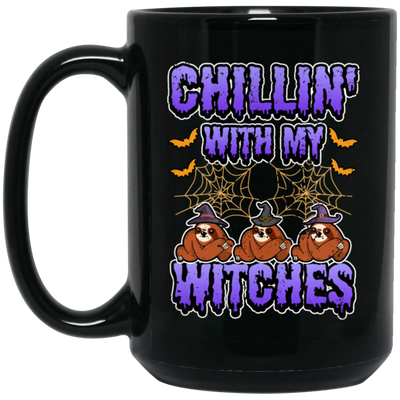 Chillin With My Witches Halloween Funny Sloth