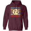 Retro Pickleball, Love Pickleball, Ball Sport Love Gift, Eat Sleep Pickleball Repeat Pullover Hoodie