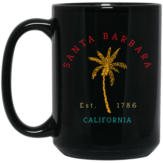 Retro Cool Vintage Santa Barbara Beach California Palm Tree Lover