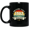 Retro 1982 Birthday Gift, Awesome Since 1982 Black Mug