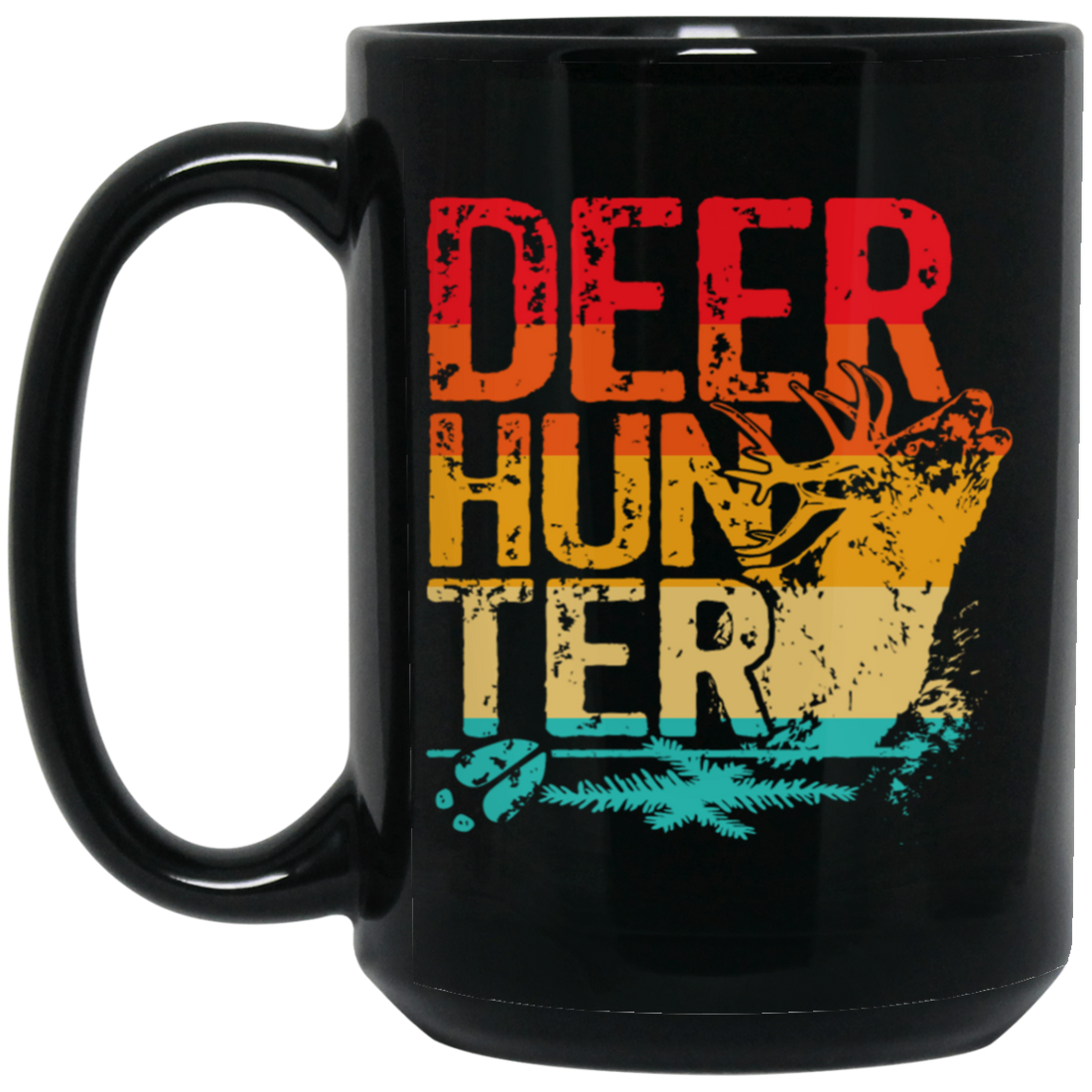 Cant Wait For Deer Hunting Season Deer Hunter Vintage Black Mug
