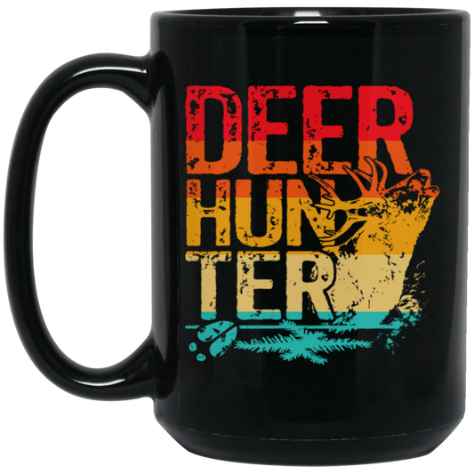 Cant Wait For Deer Hunting Season Deer Hunter Vintage Black Mug