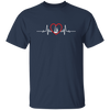 Love Sailing Boat Heartbeat, Sailing Boat And Heart, Love Sailing, Heartbeat Boat Unisex T-Shirt