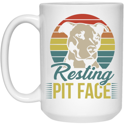 Retro Funny Pit Bull, Pit Face, Dog Lover Gift