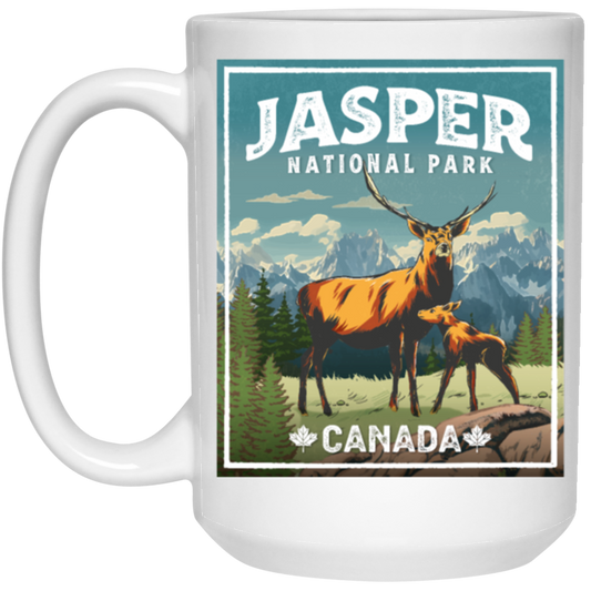 Love Jasper National Park Canada Lover Deer Vintage Look