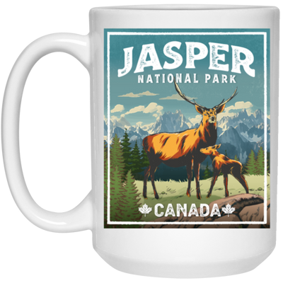 Love Jasper National Park Canada Lover Deer Vintage Look