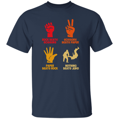 Rock Beats Scissors Beats Paper Beats Rock But Nothing Beats Judo Retro Unisex T-Shirt