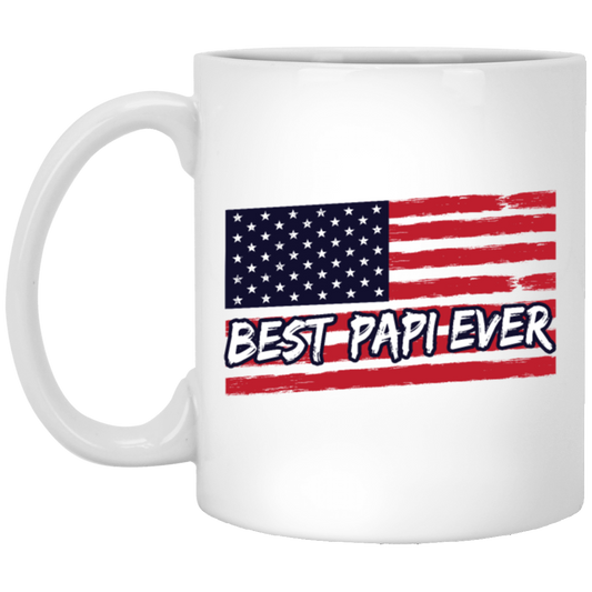 Best papi ever Vintage, American US Flag Grandpa