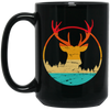 Deer Hunting Vintage Deer Hunted Head Deer Black Mug