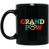 Retro Grandpaw, Grand Paw Vintage Black Mug