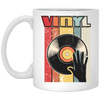 Retro Vinyl Record Player Analog Player Turntable White Mug