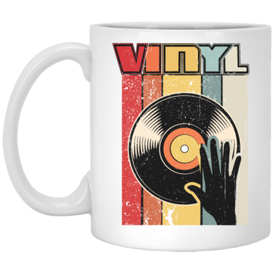 Retro Vinyl Record Player Analog Player Turntable White Mug