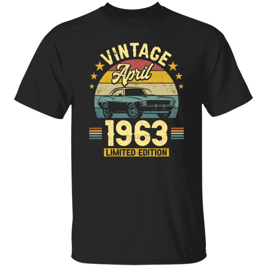 This 1963 Limited Edition T-Shirt is the perfect gift to commemorate special occasions in April 1963. Its retro style is perfect for any birthday or other special occasion. Made from 100% ring spun cotton and machine washable, it's designed to last.