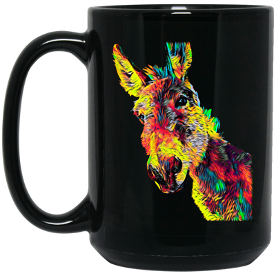 Donkey Colored Design Jackass Mule For Animal Lovers Owners True Friend Colorful Black Mug