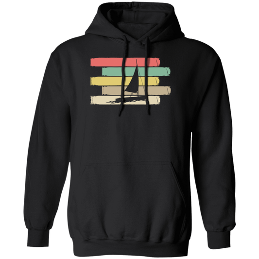 Vintage Sailboat Vintage, Retro Sailor Sailing Dinghy Pullover Hoodie