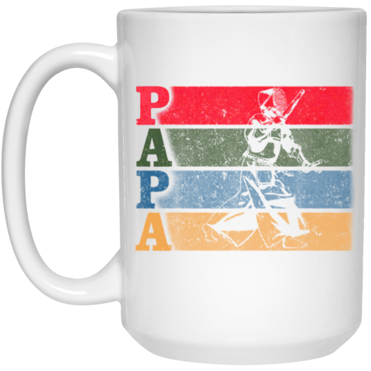 Vintage Martial Art, Retro Kendo Papa, Funny Dad Father Loe Gift White Mug