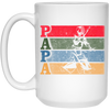 Vintage Martial Art, Retro Kendo Papa, Funny Dad Father Loe Gift White Mug