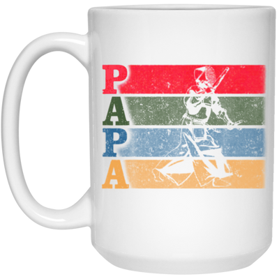 Vintage Martial Art, Retro Kendo Papa, Funny Dad Father Loe Gift White Mug