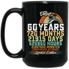 Birthday Gift, 60 Years Birthday Gift, 720 Months Love Gift, Vintage 60th Gift Black Mug