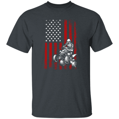 American Flag, Quad Bike Lover, Racing Boy, Gift For American Racing Man Unisex T-Shirt