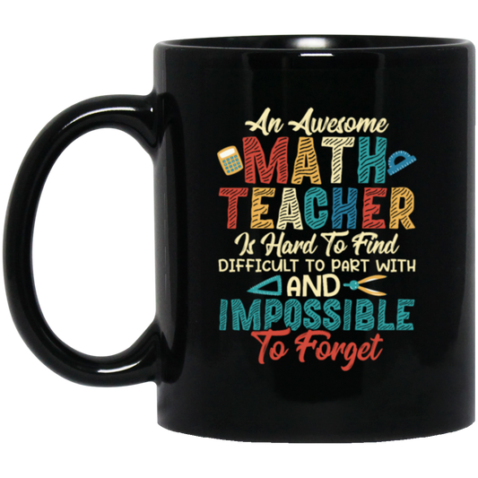 Retro Teacher Gift, An Awesome Math Teacher Is Hard To Find