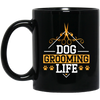Love Dog Vintage Style, Dog Grooming Life, Retro Dog Lover Black Mug