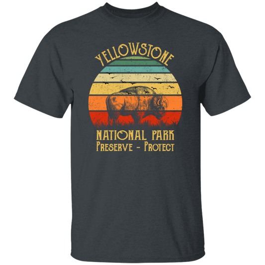 Yellowstone National Park, Preserve Protect Retro, Love Yellowstone Unisex T-Shirt