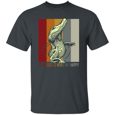 Green Crocodile Vintage Alligator Wildlife Animal Unisex T-Shirt