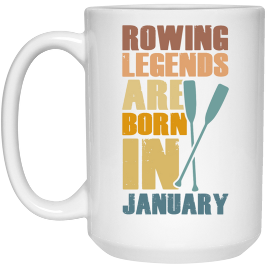 Rowing Lover Legends Are Born In January Retro Rowing