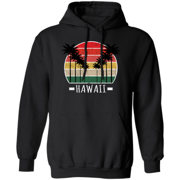 Retro Vintage Palm Trees Hawaii, Surfing