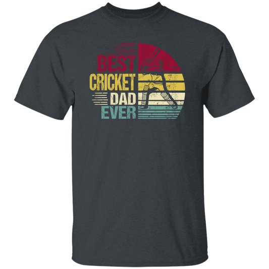 Retro Cricket Love Gift, Best Cricket Dad Ever, Daddy Gift, Best Cricket Unisex T-Shirt