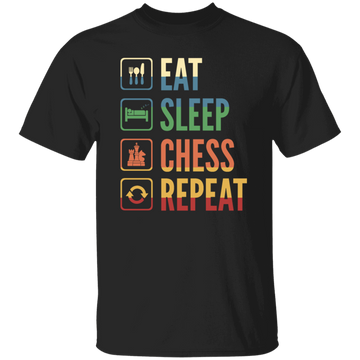 Retro Eat Sleep Chess Repeat Gift Unisex T-Shirt
