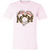 Funny Baseball Mom, Leopard Heart Mom, Ball Sport Lover Gift, Leopard Baseball Unisex Jersey T-Shirt