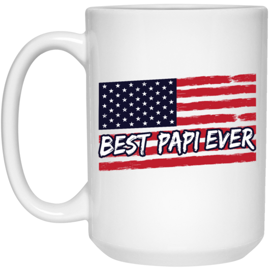 Best papi ever Vintage, American US Flag Grandpa