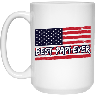 Best papi ever Vintage, American US Flag Grandpa