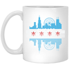 Chicago Skyline Shirt Silhouette IL City Flag Gift