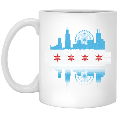 Chicago Skyline Shirt Silhouette IL City Flag Gift