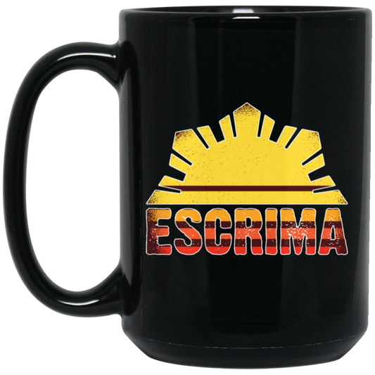 Retro Escrima Stick Filipino Martial Arts Arnis Kali Arnis Stick Sporty Arnis Lover Black Mug