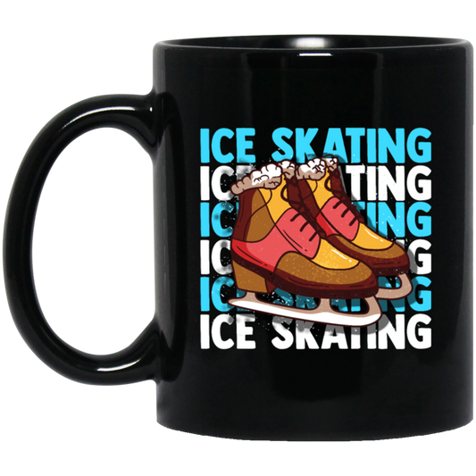 Ice Skating Figure Skating Ice Skate Rink Gift Black Mug