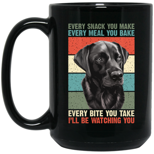 Labrador Every Snack Funny Saying, Vintage Labrador