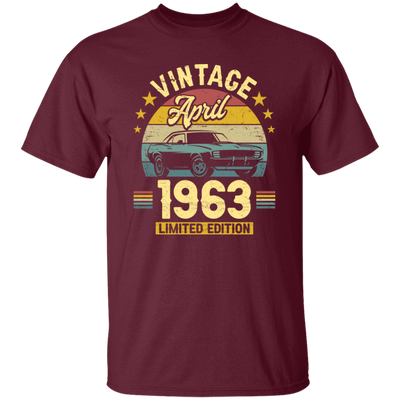 This 1963 Limited Edition T-Shirt is the perfect gift to commemorate special occasions in April 1963. Its retro style is perfect for any birthday or other special occasion. Made from 100% ring spun cotton and machine washable, it's designed to last.
