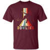 Colorful Bowling, Sporty Retro, Boy Gift, Bowling Lover Gift Unisex T-Shirt